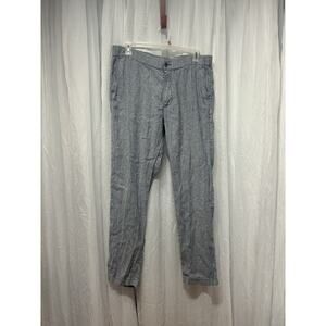 Tommy Bahama Womens Linen Cotton Blend Blue Pants Chinos Size Large XL Stretch